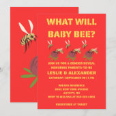 Was Wird Baby Bee Geschlecht Reveal Einladung (Vorne/Hinten)