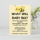 Was Wird Baby Bee Geschlecht Reveal Einladung (Stehend Vorderseite)
