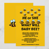 Was Wird Baby Bee Geschlecht Reveal Einladung (Vorne/Hinten)