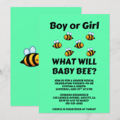 Was Wird Baby Bee Geschlecht Reveal Einladung (Vorne/Hinten)