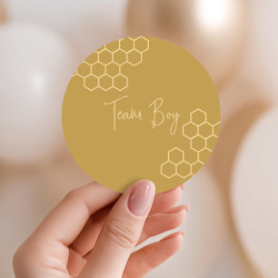 Was wird Baby Bee Golden Beige Team Junge Runder Aufkleber