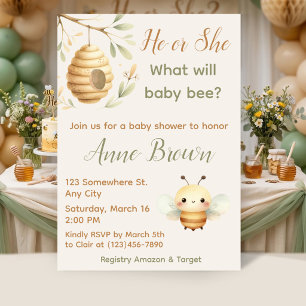 Was wird Baby Bee Honey Bee Geschlecht enthüllen Einladung