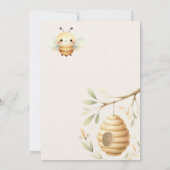 Was wird Baby Bee Honey Bee Geschlechter-Enthüllun Einladung (Rückseite)