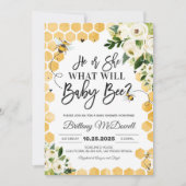 Was wird Baby-Bee-Hummel-Gender-Offenlegung Einladung (Vorderseite)