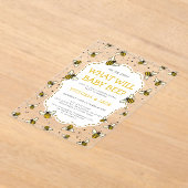 Was wird Baby Bee, Niedliches Bienenmuster zeigen? Acryleinladungen (Ablage )