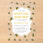 Was wird Baby Bee, Niedliches Bienenmuster zeigen? Acryleinladungen (Vorderseite)