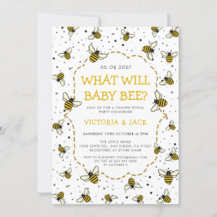 Was wird Baby Bee, Niedliches Bienenmuster zeigen? Einladung