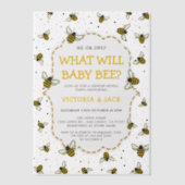 Was wird Baby Bee, Niedliches Bienenmuster zeigen? Pergament Einladungen (Vorderseite)