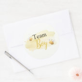 Was wird Baby Bee Team Junge Runder Aufkleber (Umschlag)