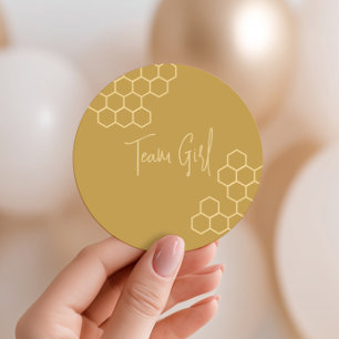 Was wird Baby Bee Waben Team Mädchen Runder Aufkleber