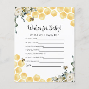 Was wird Baby bee Wünsche für Baby Card.