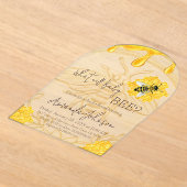 Was wird Baby Biene Rustic Honeycomb Geschlechtere Acryleinladungen (Ablage )