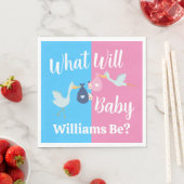 Was wird Baby Blue Pink Gender Reveal Party? Serviette (Beispiel)