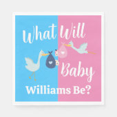 Was wird Baby Blue Pink Gender Reveal Party? Serviette (Vorderseite)