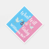 Was wird Baby Blue Pink Gender Reveal Party? Serviette (Ecke)