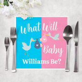 Was wird Baby Blue Pink Gender Reveal Party? Serviette