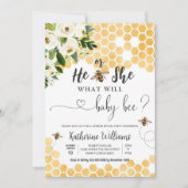 Was wird Baby Honey Bee Baby Dusche sein? Einladung (Vorderseite)