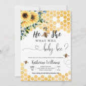 Was wird Baby Honey Bee Baby Dusche sein? Einladung (Vorderseite)