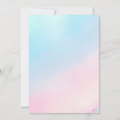 Was wird Baby sein? Einladung (Rückseite)