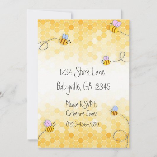 Was wird Baby sein? Einladung (Rückseite)