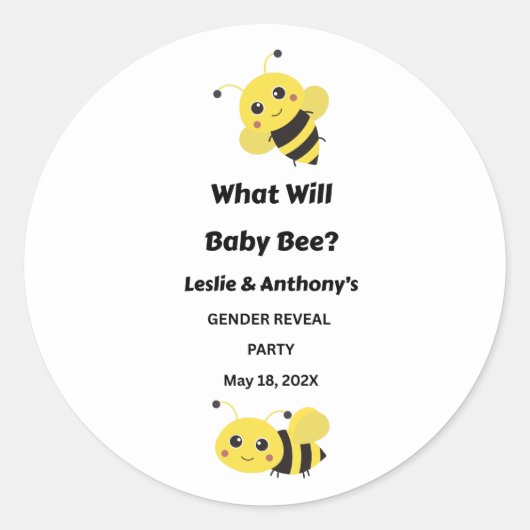 Was wird Baby sein? Runder Aufkleber (Vorderseite)