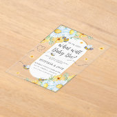 Was wird Baby zeigen, dass die Blume weiß ist? Acryleinladungen (Ablage )