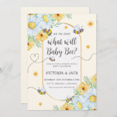 Was wird Baby zeigen, dass die Blume weiß ist? Einladung (Vorne/Hinten)