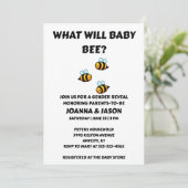 Was wird bei Biene Baby Geschlecht Enthüllungsfeie Einladung (Stehend Vorderseite)