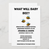 Was wird bei Biene Baby Geschlecht Enthüllungsfeie Einladung (Vorne/Hinten)