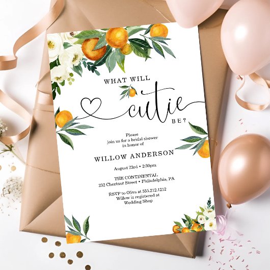 Was wird Cutie Citrus Lemon Hochzeitsdusche sein Einladung