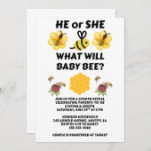 Was wird das Baby Bee Geschlecht zeigen Party Einladung (Vorne/Hinten)