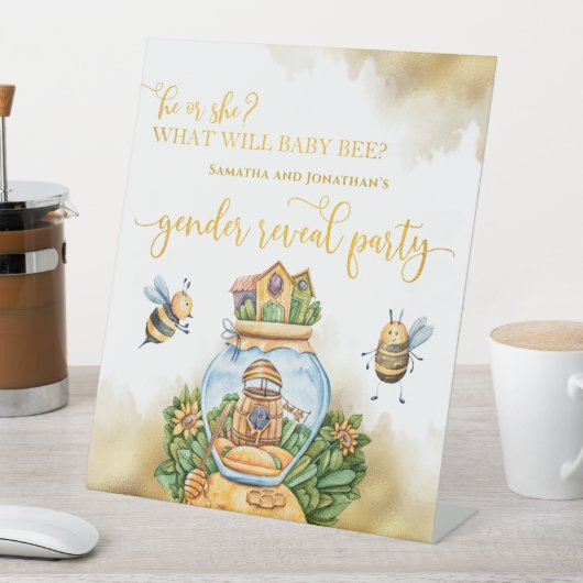 Was wird das Baby-Geschlecht offenbaren Pedestal-Z Sockelschild (In Situ)