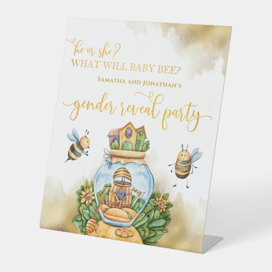 Was wird das Baby-Geschlecht offenbaren Pedestal-Z Sockelschild (Vorderseite)