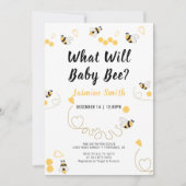 Was wird das Baby-Hummelgeschlecht Niedlich zeigen Einladung (Vorderseite)