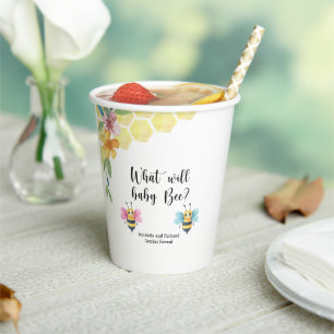 Was wird das Baby sein? Pappbecher