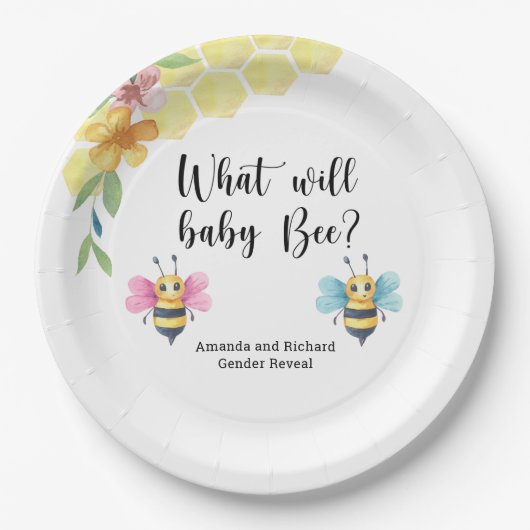 Was wird das Baby sein? Pappteller (Vorderseite)