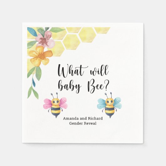 Was wird das Baby sein? Serviette (Vorderseite)