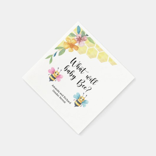 Was wird das Baby sein? Serviette (Ecke)