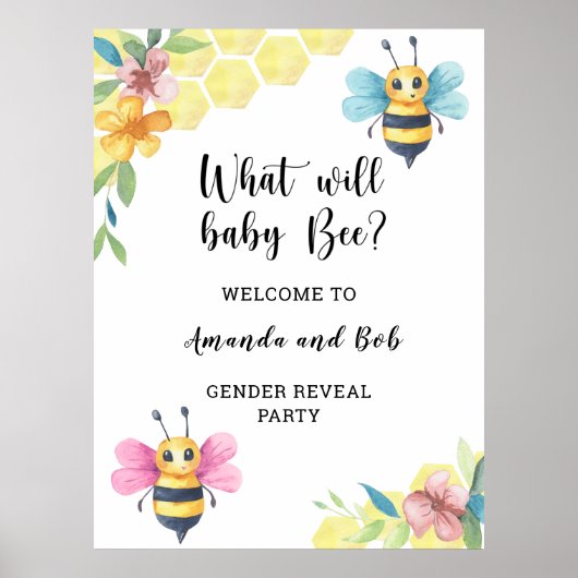 Was wird das Bienengeschlecht der Säuglinge begrüß Poster (Vorne)