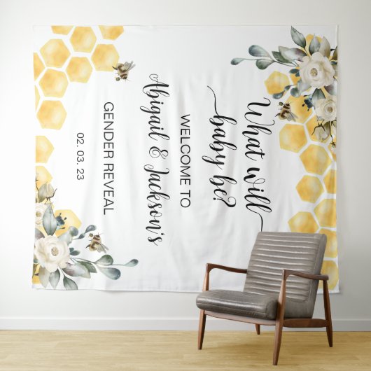 Was wird das Bienengeschlecht offenbaren einen Rüc Wandteppich (Beispiel (Horizontal))