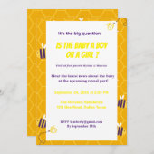 Was wird das Bienengeschlecht offenbaren? Einladung (Vorne/Hinten)