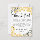 Was wird das Bienengeschlecht zeigen Dankeschön Ka Einladung (Vorderseite)