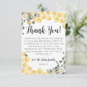 Was wird das Bienengeschlecht zeigen Dankeschön Ka Einladung (Stehend Vorderseite)