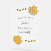 Was wird das Bienengeschlecht zeigen Party mattier Acrylschild (Winkel)