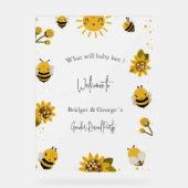 Was wird das Bienengeschlecht zeigen Party mattier Acrylschild (Vorderseite)