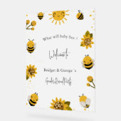 Was wird das Bienengeschlecht zeigen Party mattier Acrylschild (Winkel)