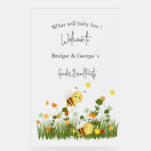 Was wird das Bienengeschlecht zeigen Party mattier Acrylschild (Vorderseite)