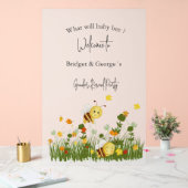 Was wird das Bienengeschlecht zeigen Party mattier Acrylschild (Hochzeit)