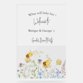 Was wird das Bienengeschlecht zeigen Party mattier Acrylschild (Vorderseite)