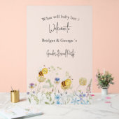 Was wird das Bienengeschlecht zeigen Party mattier Acrylschild (Hochzeit)